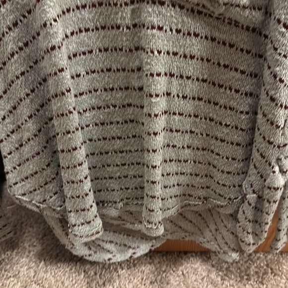 Free people Island Stripe Hacci sweater top Open draped back - Picture 4 of 5